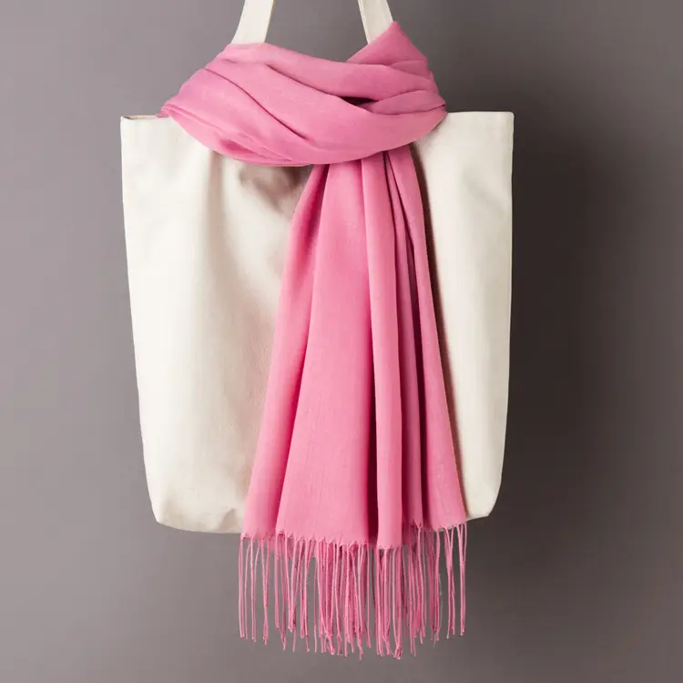 2020 Thin Imitation Cashmere Scarf Solid Color Tassel European and American Style Shawl Logo Gift Scarf Direct Sale - Image 19