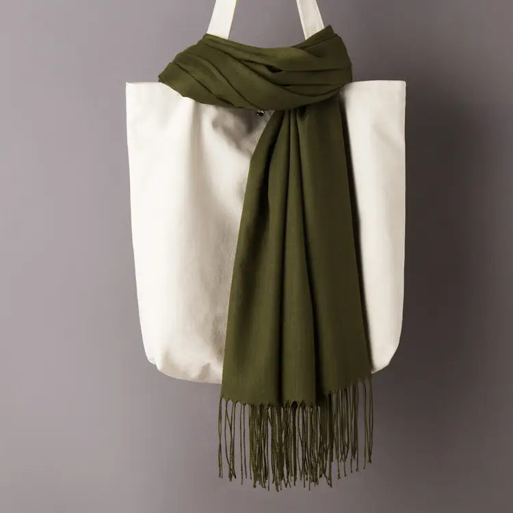 2020 Thin Imitation Cashmere Scarf Solid Color Tassel European and American Style Shawl Logo Gift Scarf Direct Sale - Image 22