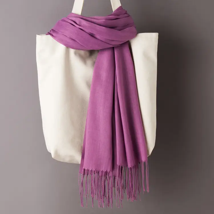 2020 Thin Imitation Cashmere Scarf Solid Color Tassel European and American Style Shawl Logo Gift Scarf Direct Sale - Image 23