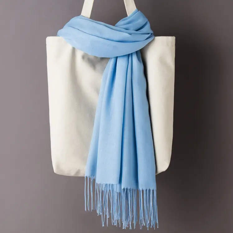 2020 Thin Imitation Cashmere Scarf Solid Color Tassel European and American Style Shawl Logo Gift Scarf Direct Sale - Image 24