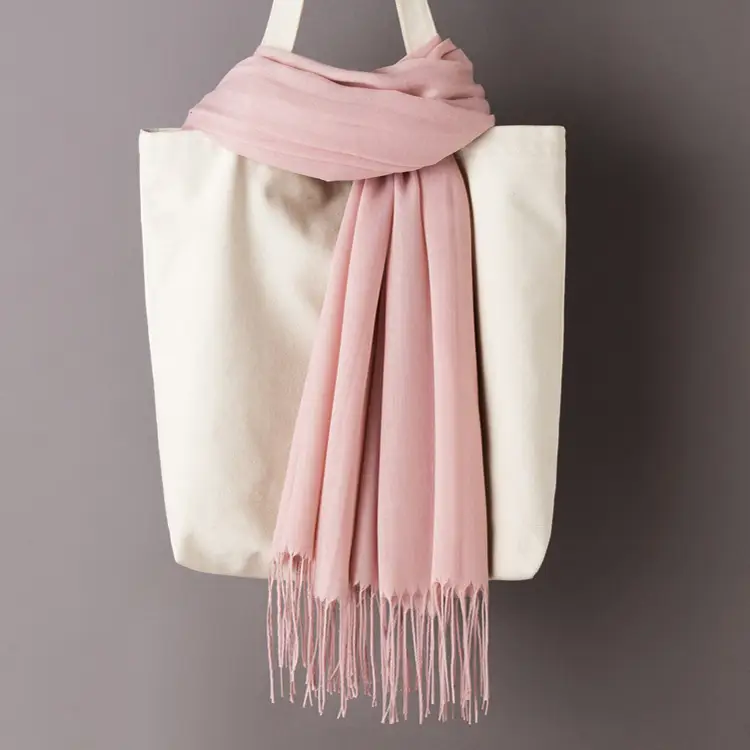 2020 Thin Imitation Cashmere Scarf Solid Color Tassel European and American Style Shawl Logo Gift Scarf Direct Sale - Image 25