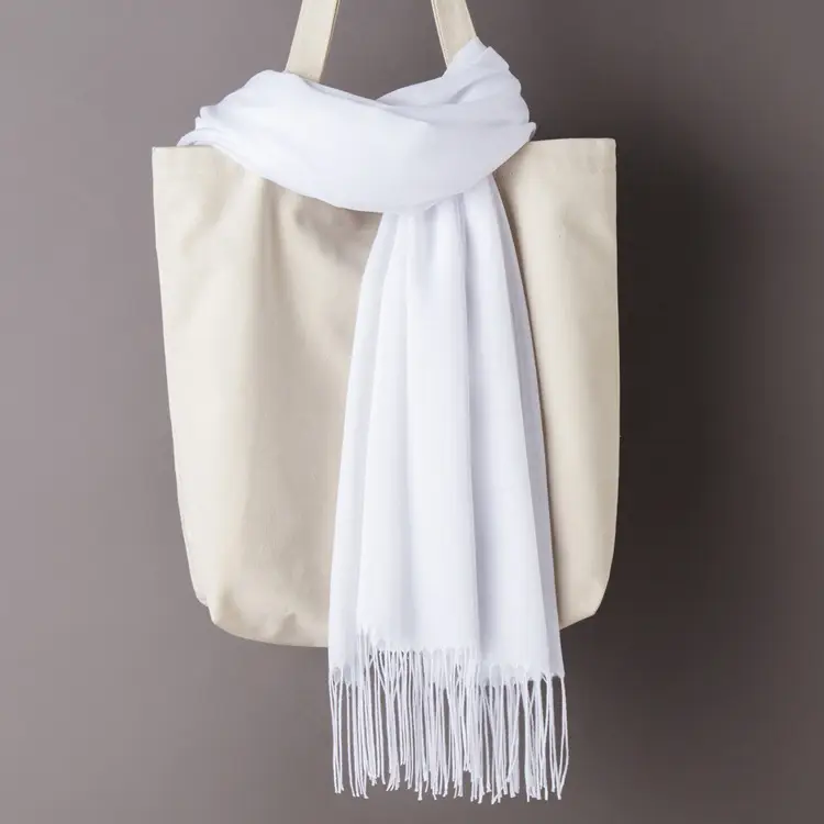 2020 Thin Imitation Cashmere Scarf Solid Color Tassel European and American Style Shawl Logo Gift Scarf Direct Sale - Image 26