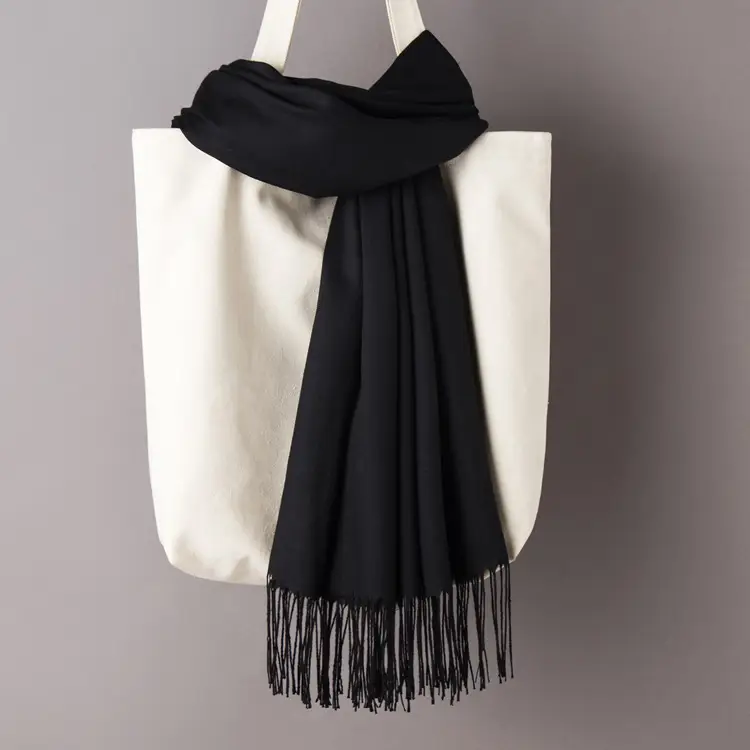2020 Thin Imitation Cashmere Scarf Solid Color Tassel European and American Style Shawl Logo Gift Scarf Direct Sale - Image 33