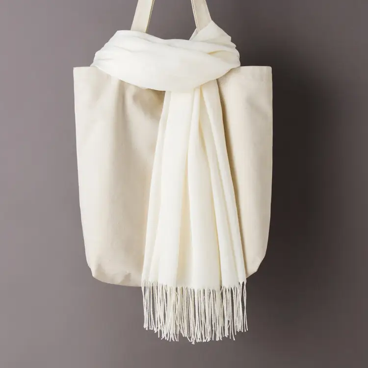 2020 Thin Imitation Cashmere Scarf Solid Color Tassel European and American Style Shawl Logo Gift Scarf Direct Sale - Image 7