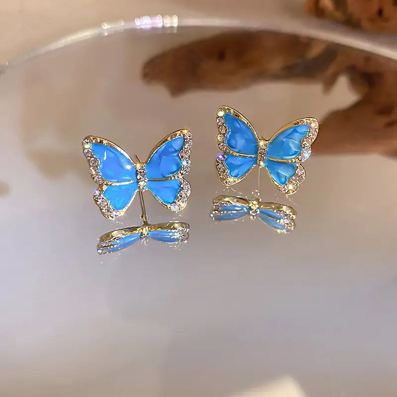 Silver Butterfly Pearl Earrings for Women - Image 16