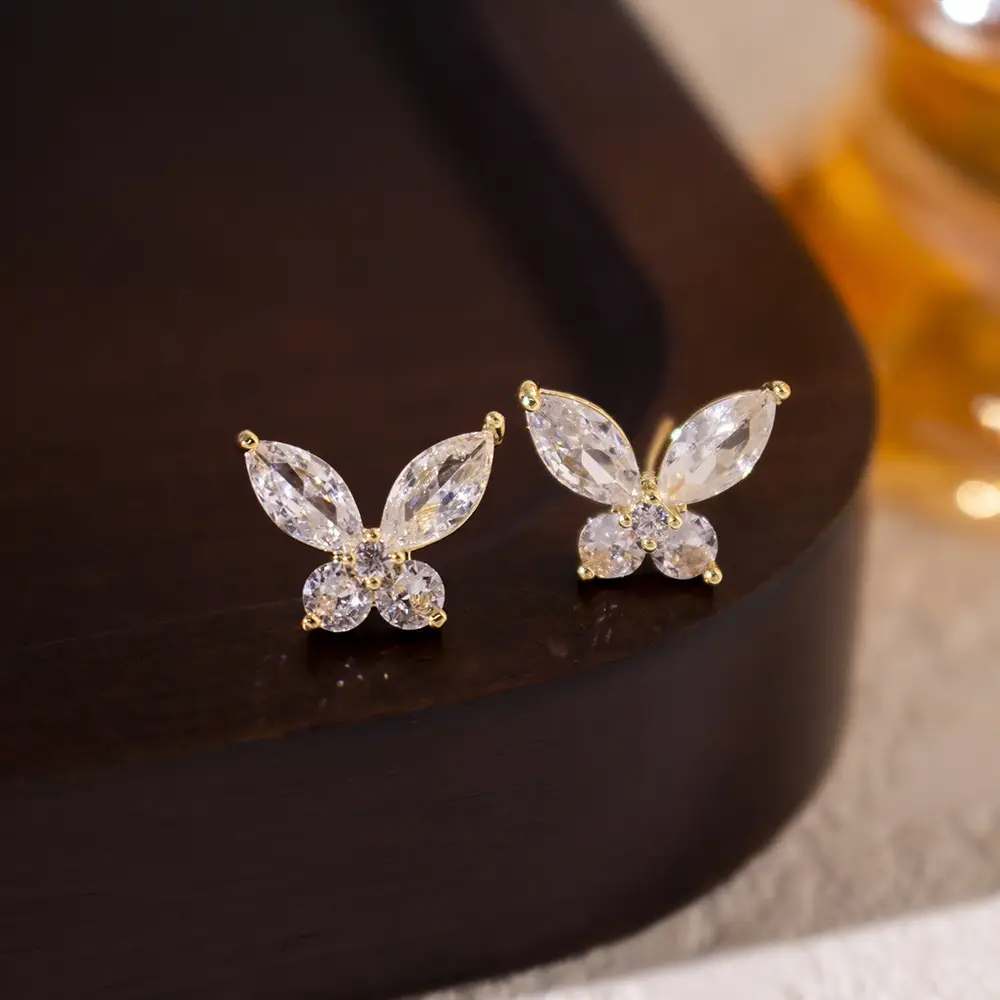 Silver Butterfly Pearl Earrings for Women — feature 7