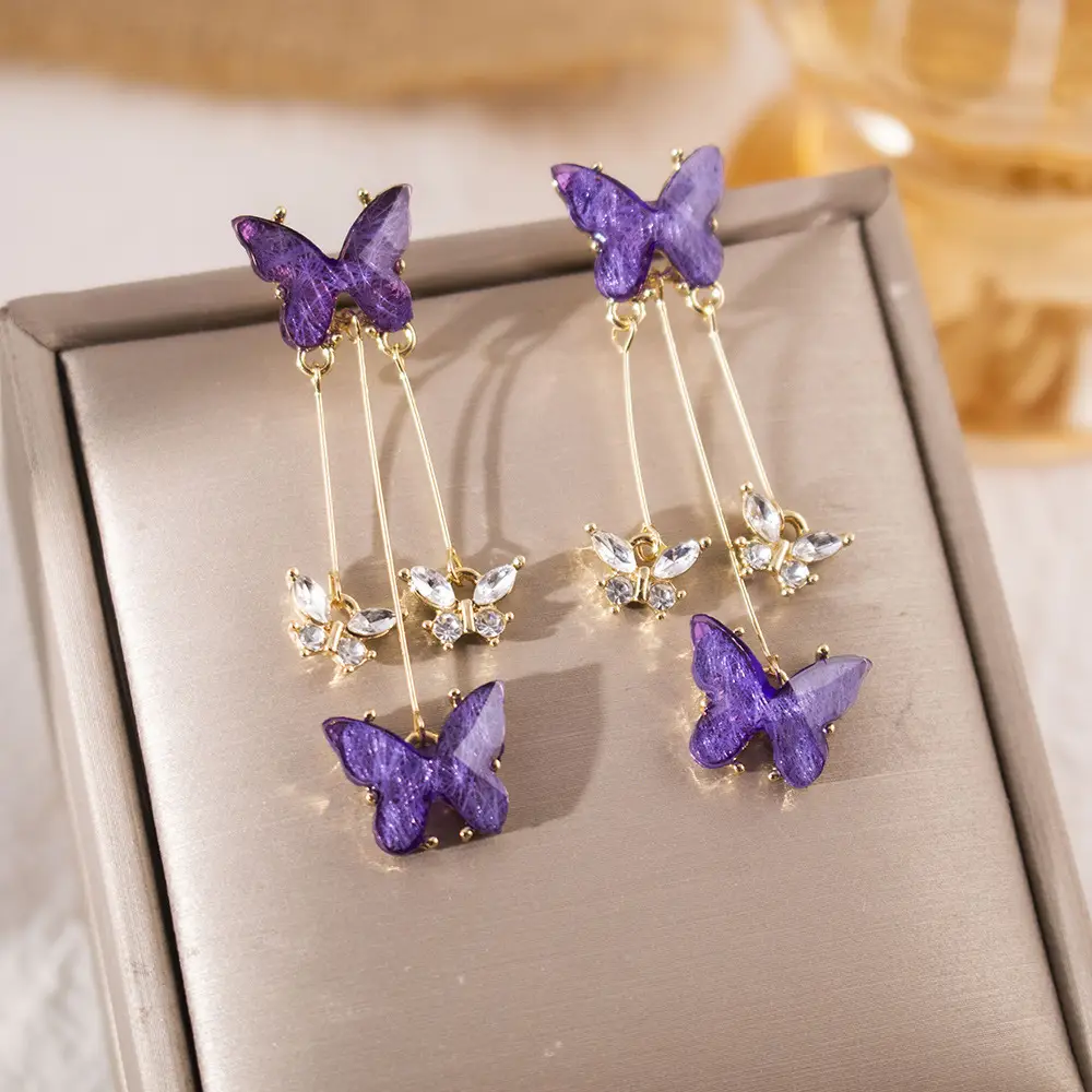 Silver Butterfly Pearl Earrings for Women - Image 21