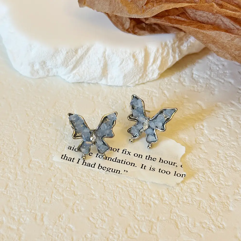 Silver Butterfly Pearl Earrings for Women - Image 29