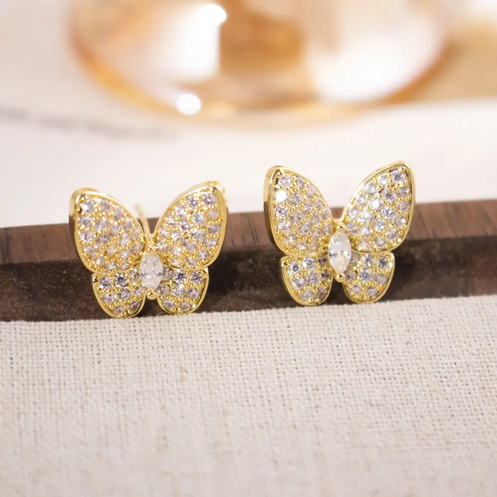 Silver Butterfly Pearl Earrings for Women - Image 39
