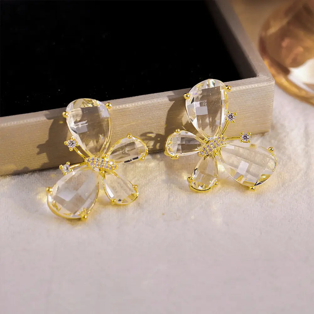Silver Butterfly Pearl Earrings for Women - Image 44