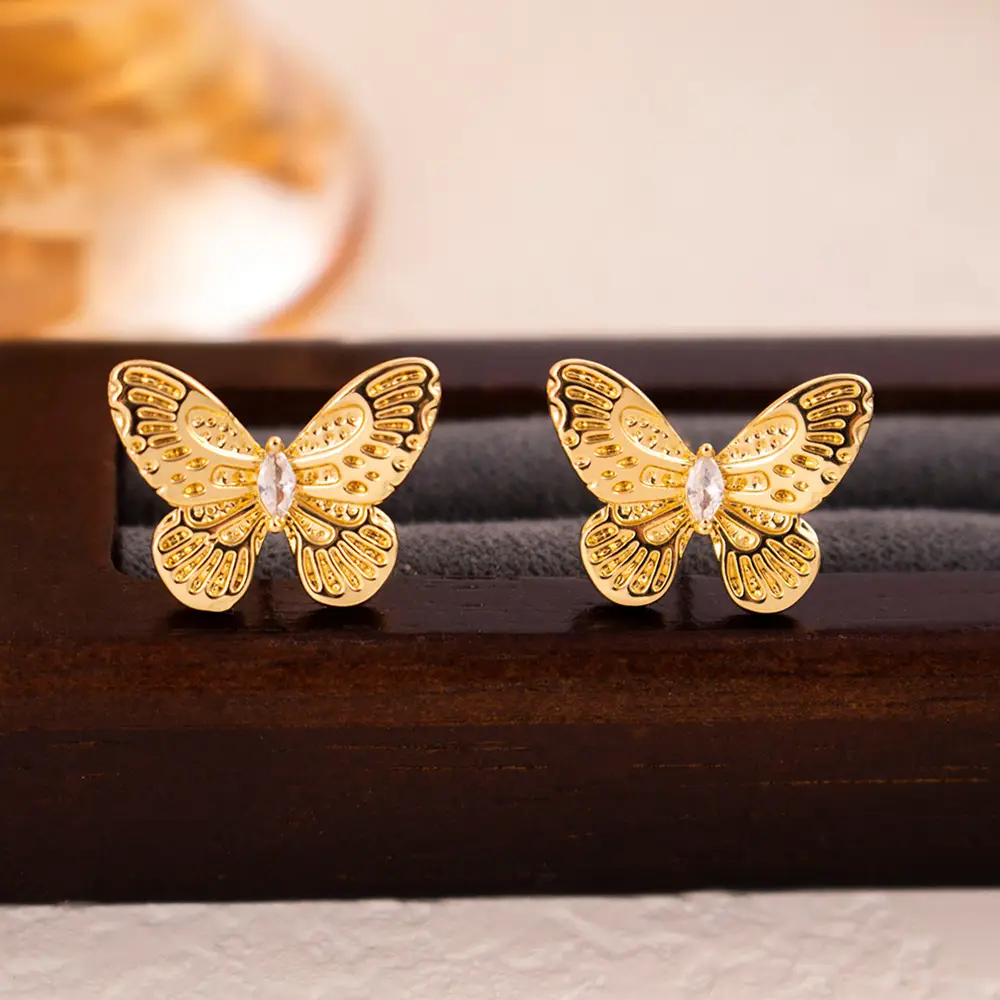 Silver Butterfly Pearl Earrings for Women - Image 46