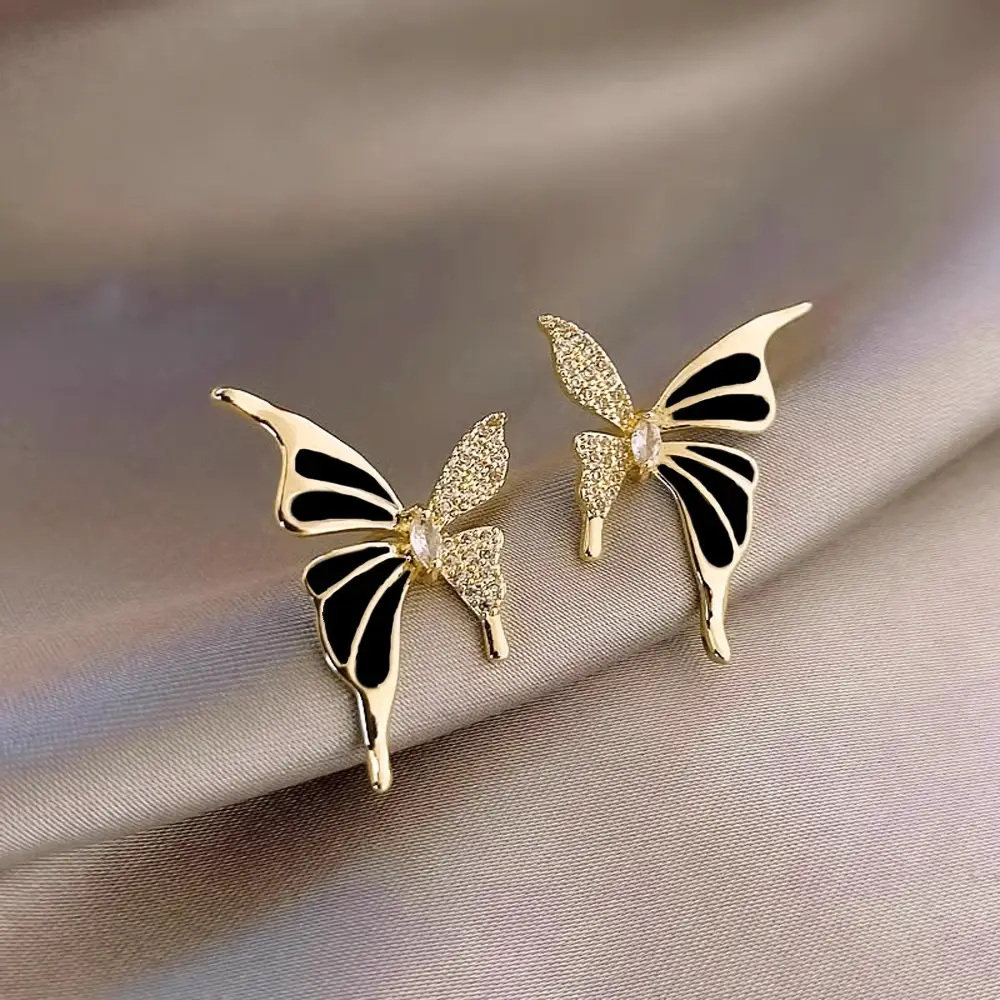 Silver Butterfly Pearl Earrings for Women - Image 6