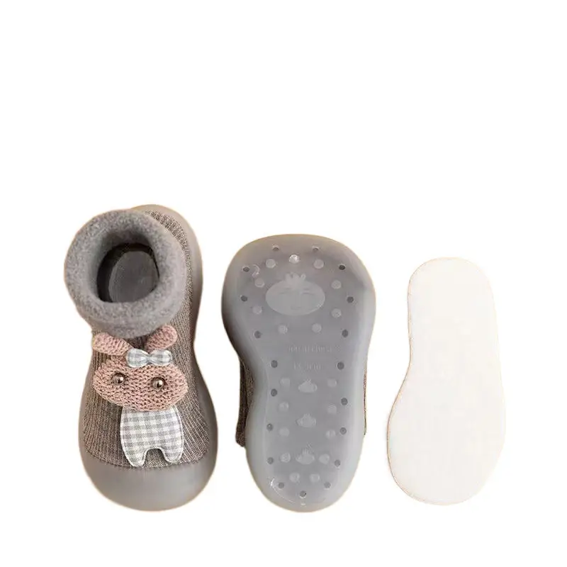 Baby Walking Shoes, Spring, Autumn and Winter Cotton Shoes, Soft Sole, Non-Slip, Fleece-Lined, for Babies Aged 1-2, Children's Indoor Shoes, Floor Shoes, Socks - Image 11