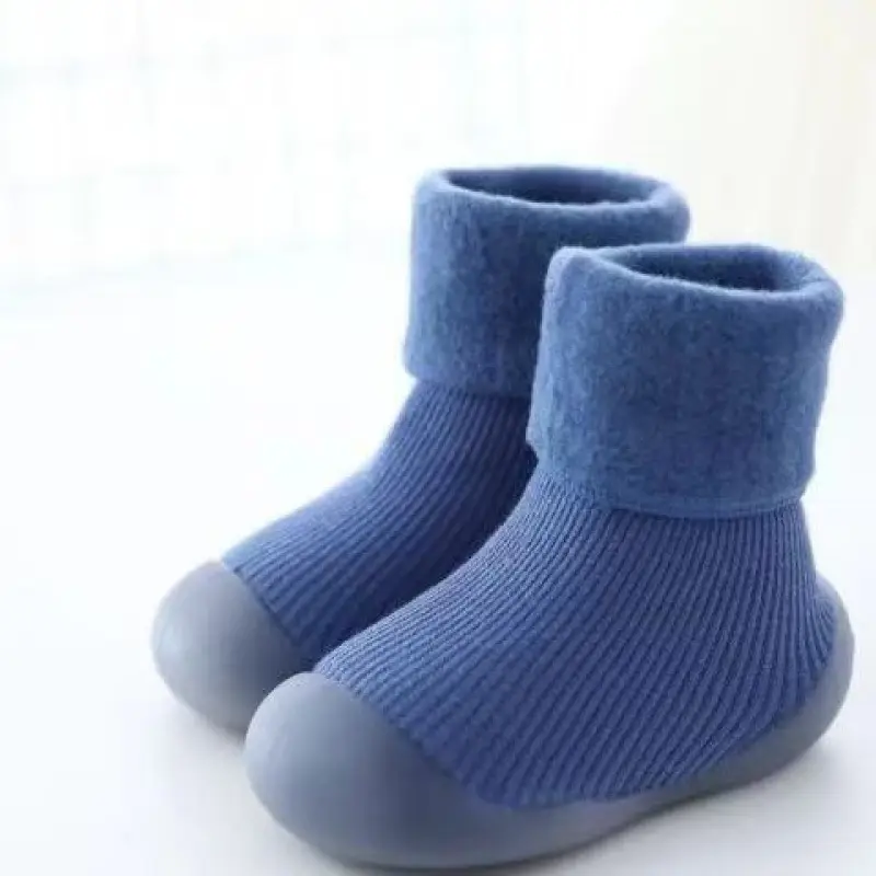 Baby Walking Shoes, Spring, Autumn and Winter Cotton Shoes, Soft Sole, Non-Slip, Fleece-Lined, for Babies Aged 1-2, Children's Indoor Shoes, Floor Shoes, Socks - Image 2