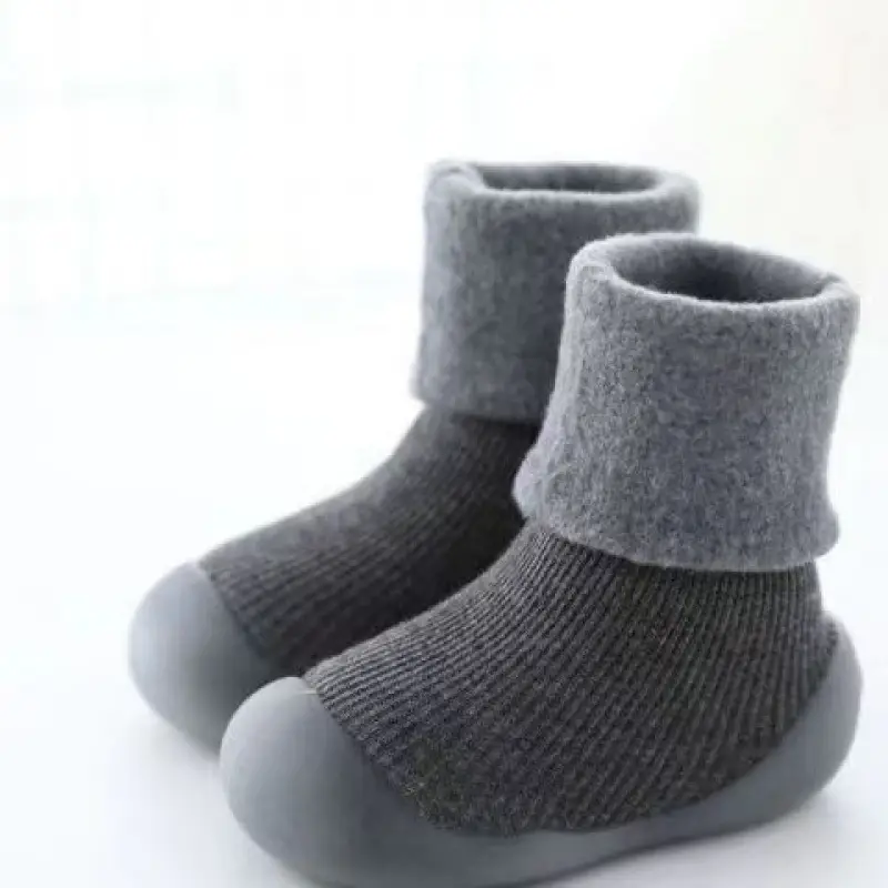 Baby Walking Shoes, Spring, Autumn and Winter Cotton Shoes, Soft Sole, Non-Slip, Fleece-Lined, for Babies Aged 1-2, Children's Indoor Shoes, Floor Shoes, Socks - Image 3