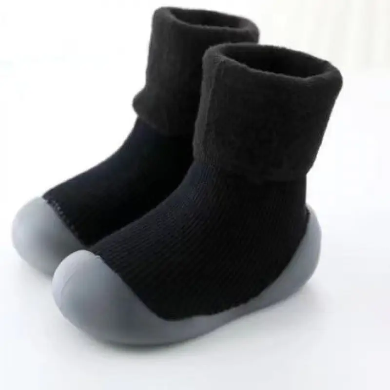 Baby Walking Shoes, Spring, Autumn and Winter Cotton Shoes, Soft Sole, Non-Slip, Fleece-Lined, for Babies Aged 1-2, Children's Indoor Shoes, Floor Shoes, Socks - Image 5
