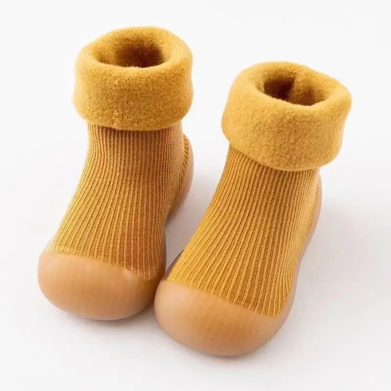 Baby Walking Shoes, Spring, Autumn and Winter Cotton Shoes, Soft Sole, Non-Slip, Fleece-Lined, for Babies Aged 1-2, Children's Indoor Shoes, Floor Shoes, Socks - Image 6
