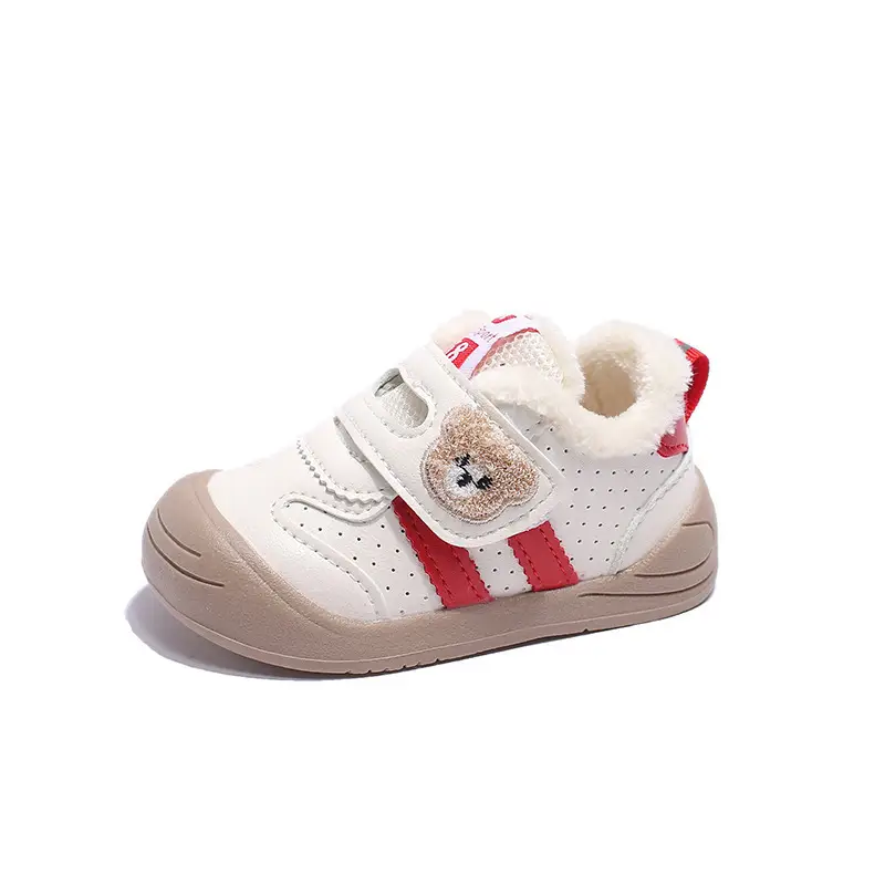 Baby Cartoon Bear Fleece-Lined Toddler Shoes 0-2-3 Years Old Winter Baby Boy Shoes Breathable Girls Fleece-Lined Toddler Shoes - Image 8