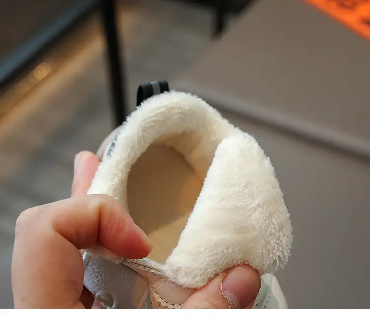 Baby Cartoon Bear Fleece-Lined Toddler Shoes 0-2-3 Years Old Winter Baby Boy Shoes Breathable Girls Fleece-Lined Toddler Shoes — feature 21