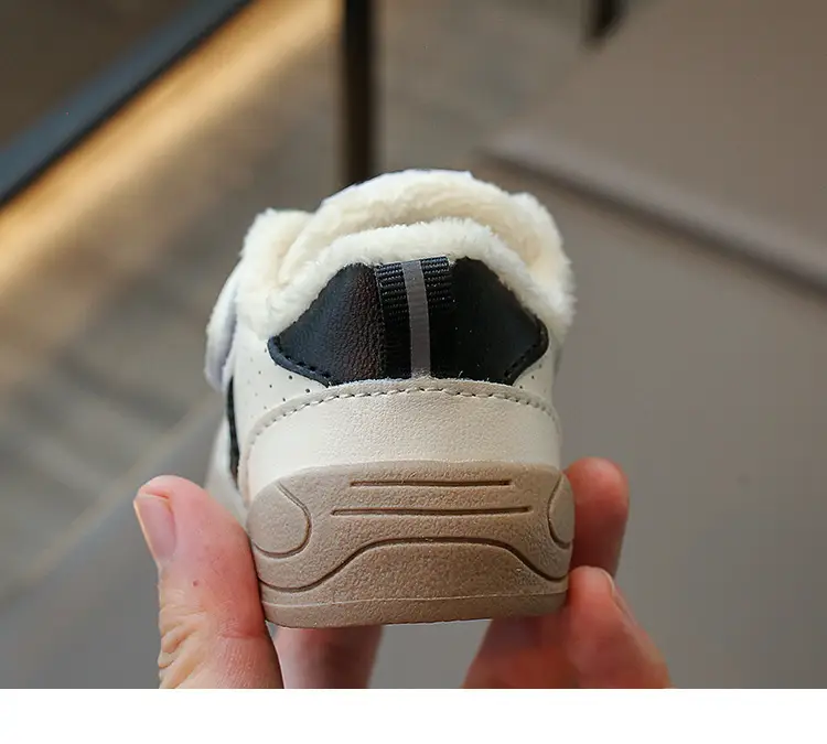 Baby Cartoon Bear Fleece-Lined Toddler Shoes 0-2-3 Years Old Winter Baby Boy Shoes Breathable Girls Fleece-Lined Toddler Shoes — feature 22