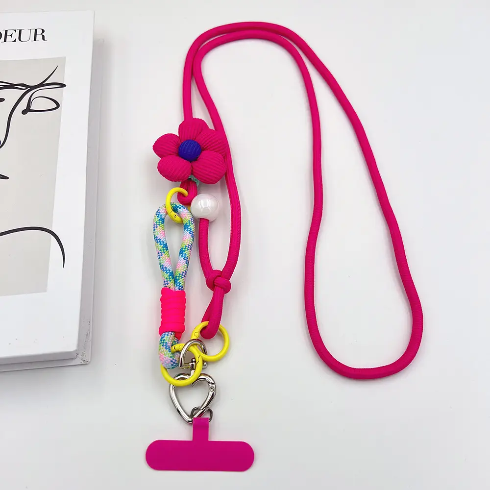 Mobile Phone Lanyard Can Be Carried Cross-Body, Double-Function, Multi-Functional, Three-Purpose, Personalized Contrasting Color Woven Adjustable Cross-Back Mobile Phone Case Cover