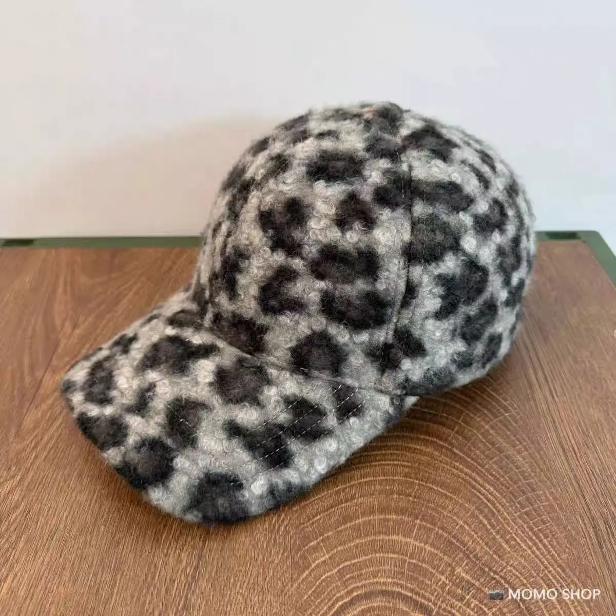 Leopard Print Wool Cap for Women Winter Warm — feature 4