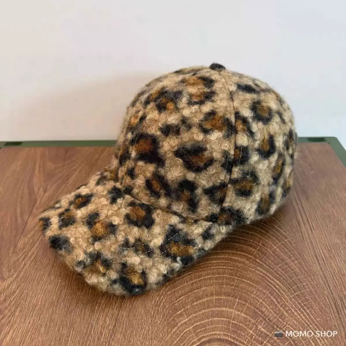 Leopard Print Wool Cap for Women Winter Warm — feature 5