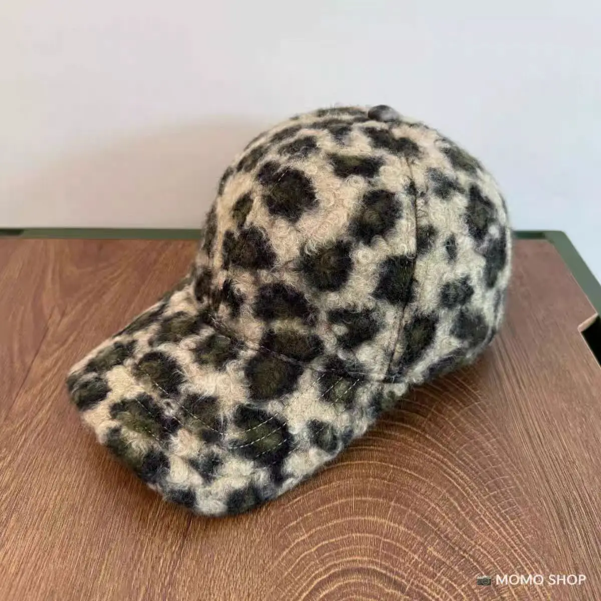 Leopard Print Wool Cap for Women Winter Warm — feature 7