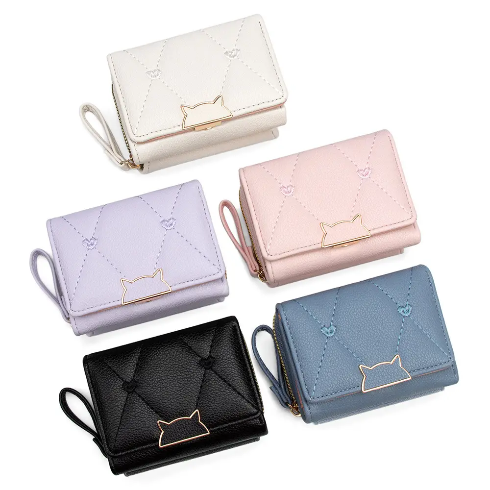Pink Women's Pu Leather Card Wallet with 70% Slots