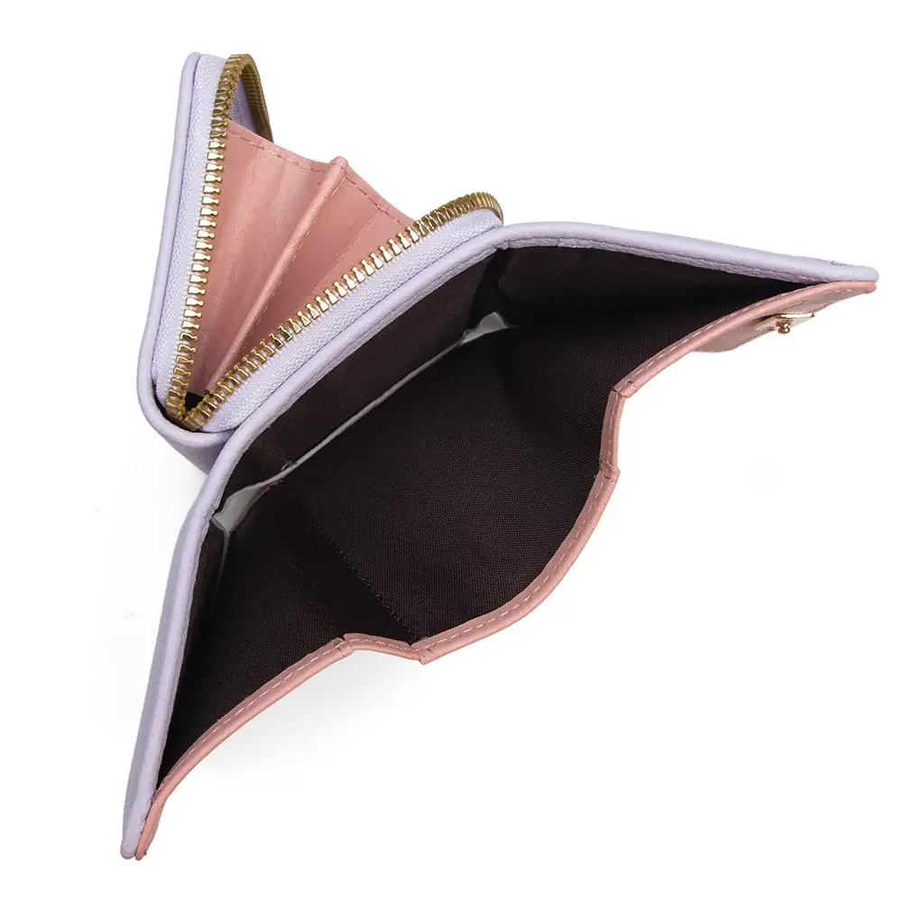 Pink Women's Pu Leather Card Wallet with 70% Slots