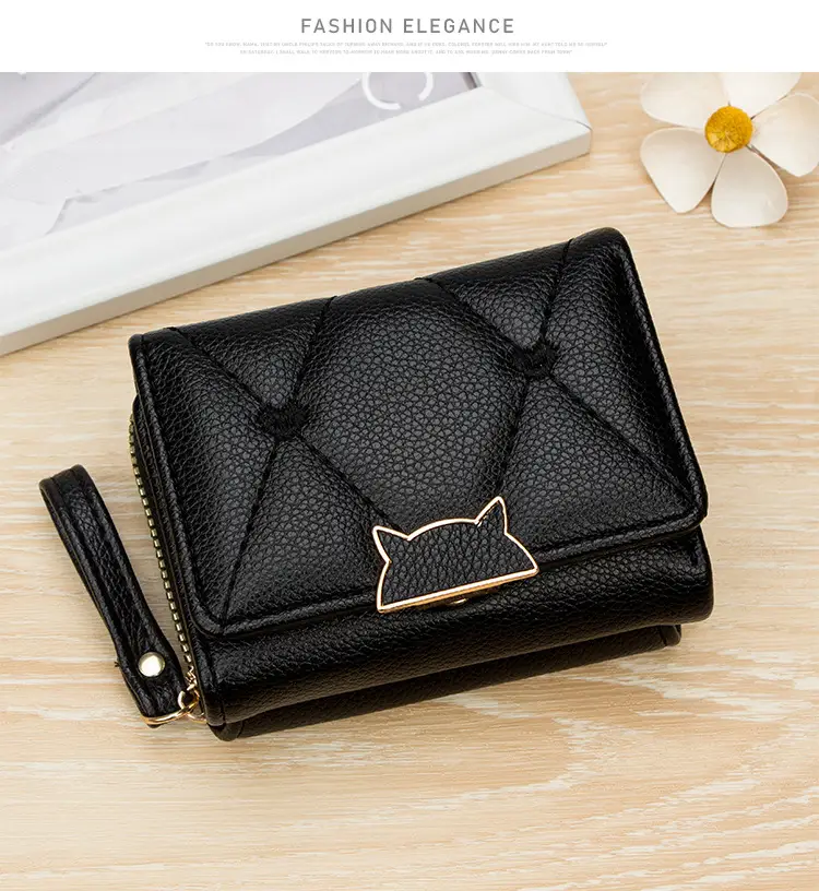 Pink Women's Pu Leather Card Wallet with 70% Slots — feature 13