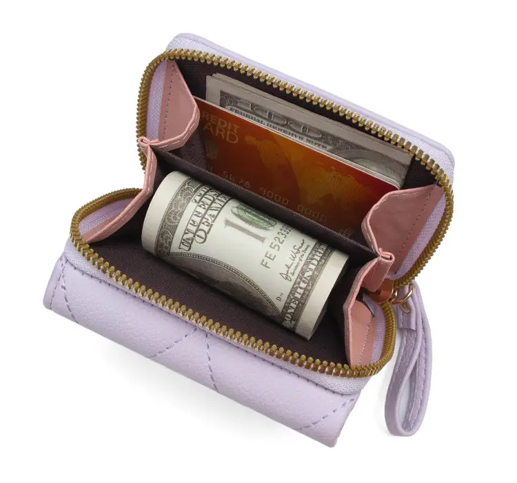 Pink Women's Pu Leather Card Wallet with 70% Slots — feature 6