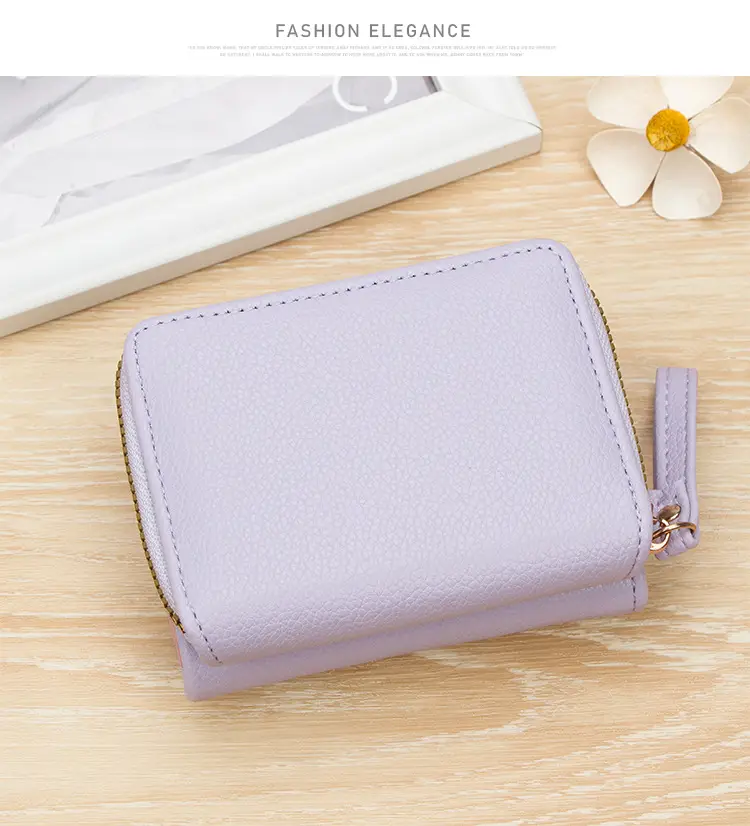 Pink Women's Pu Leather Card Wallet with 70% Slots — feature 9