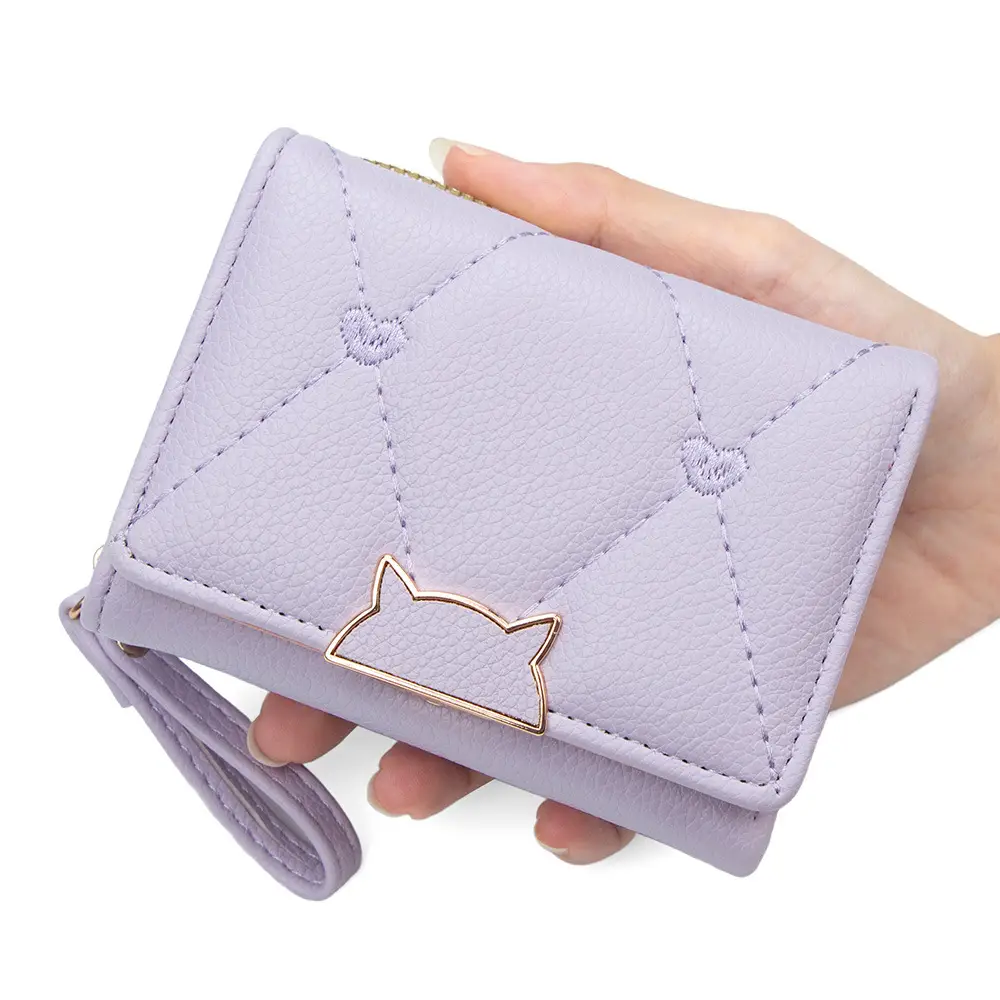 Pink Women's Pu Leather Card Wallet with 70% Slots