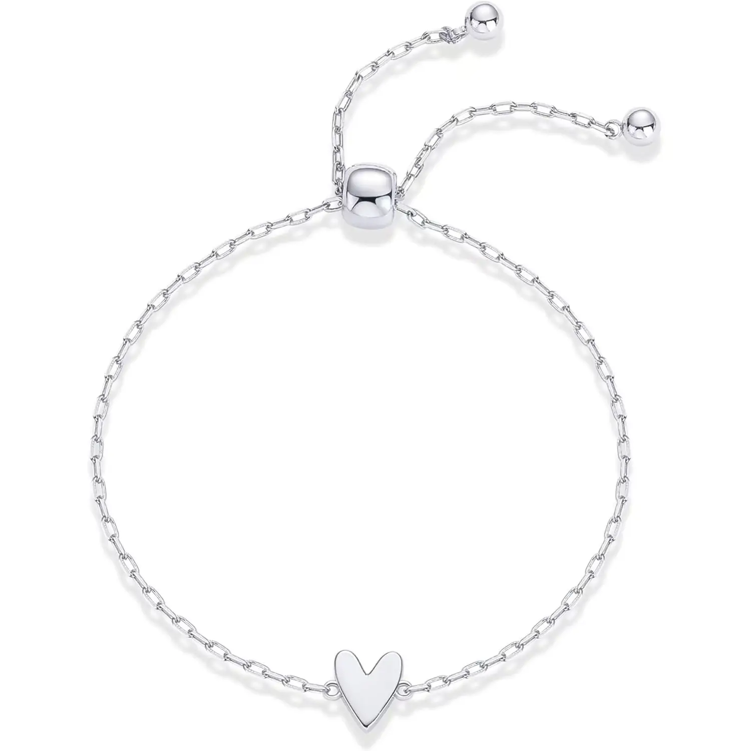 18K Gold Plated Heart Charm Bracelet Set for Women Adjustable - Image 2