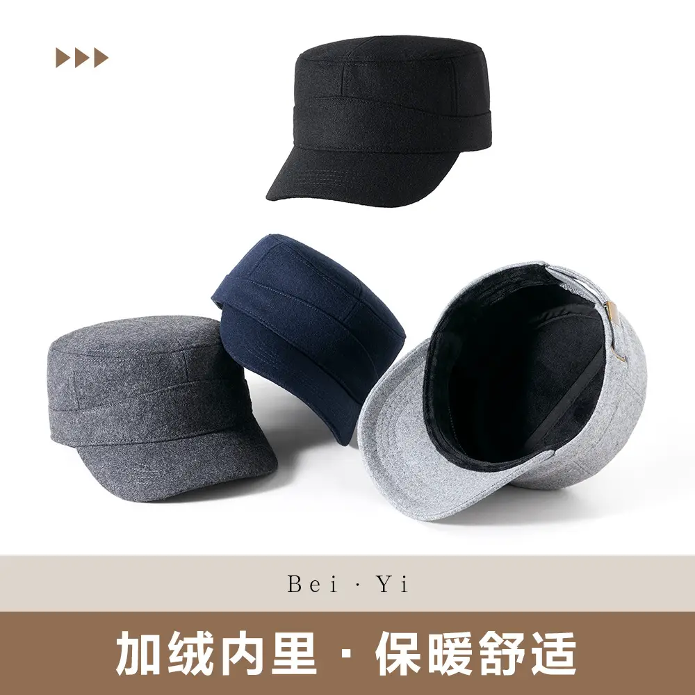 Winter Wool Baseball Cap with Metal Buckle & Full Seal - Image 6