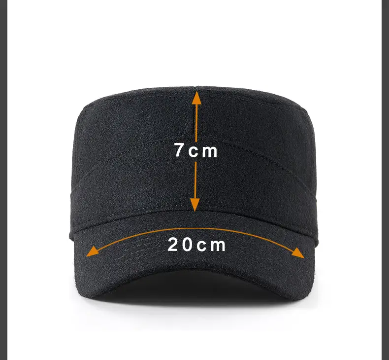 Winter Wool Baseball Cap with Metal Buckle & Full Seal — feature 17