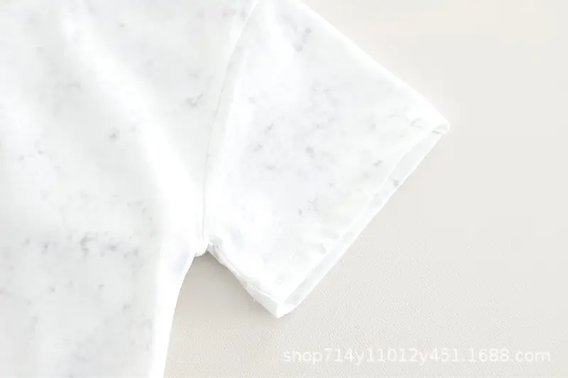 Boys Summer White Letter Print T-Shirt & Cool Jeans Set — feature 7