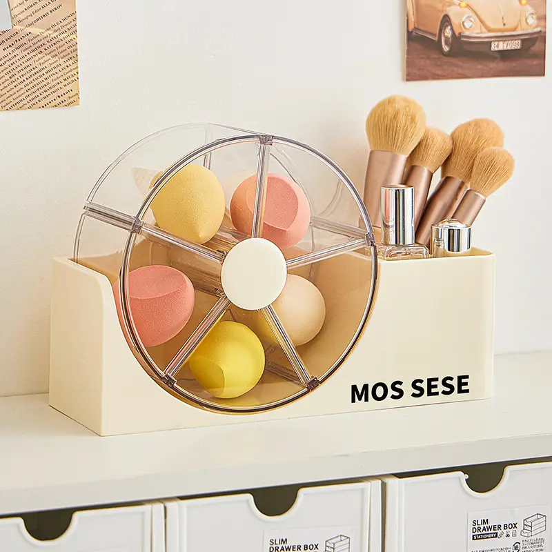 Multi-Layer Cosmetic Storage Box, Dressing Table, Skin Care Product Rotatable Storage Box, Desktop Stationery Drawer-Type Organizer