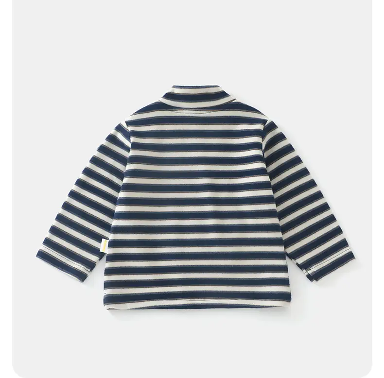 Duuduu Striped Long Sleeve Baby T-Shirt Blue White — feature 10