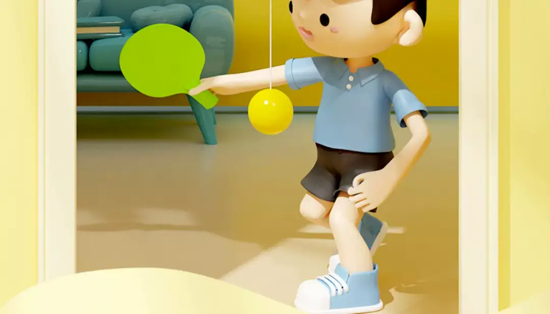 Table Tennis Kidsren's Trainer Hanging Frog One Person Playing Kidsren's Indoor Home Vision Training Toy — feature 12