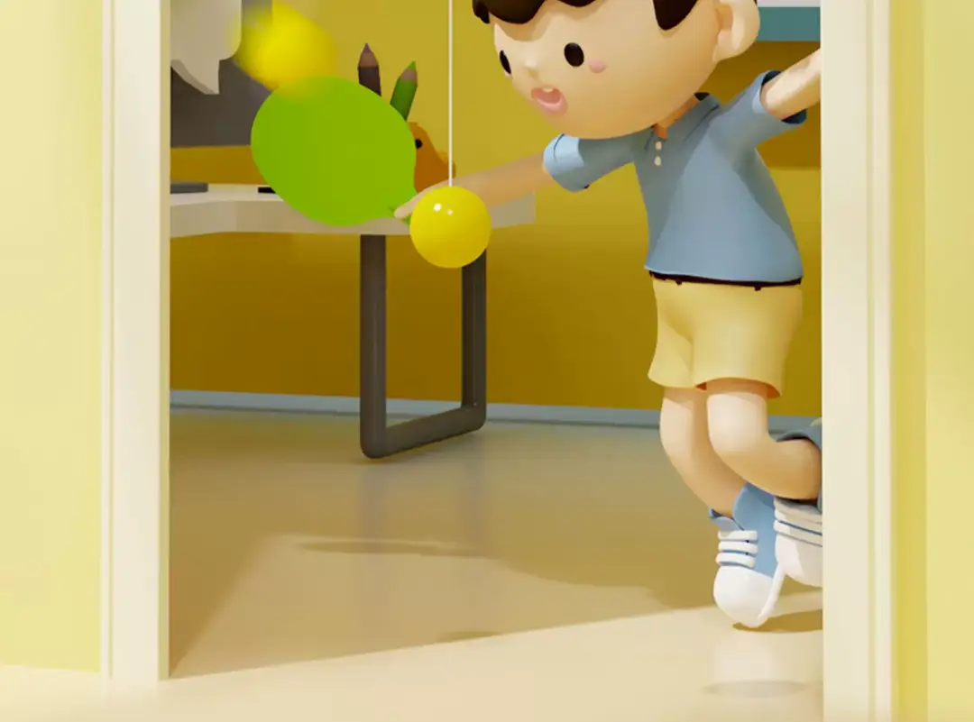 Table Tennis Kidsren's Trainer Hanging Frog One Person Playing Kidsren's Indoor Home Vision Training Toy — feature 3