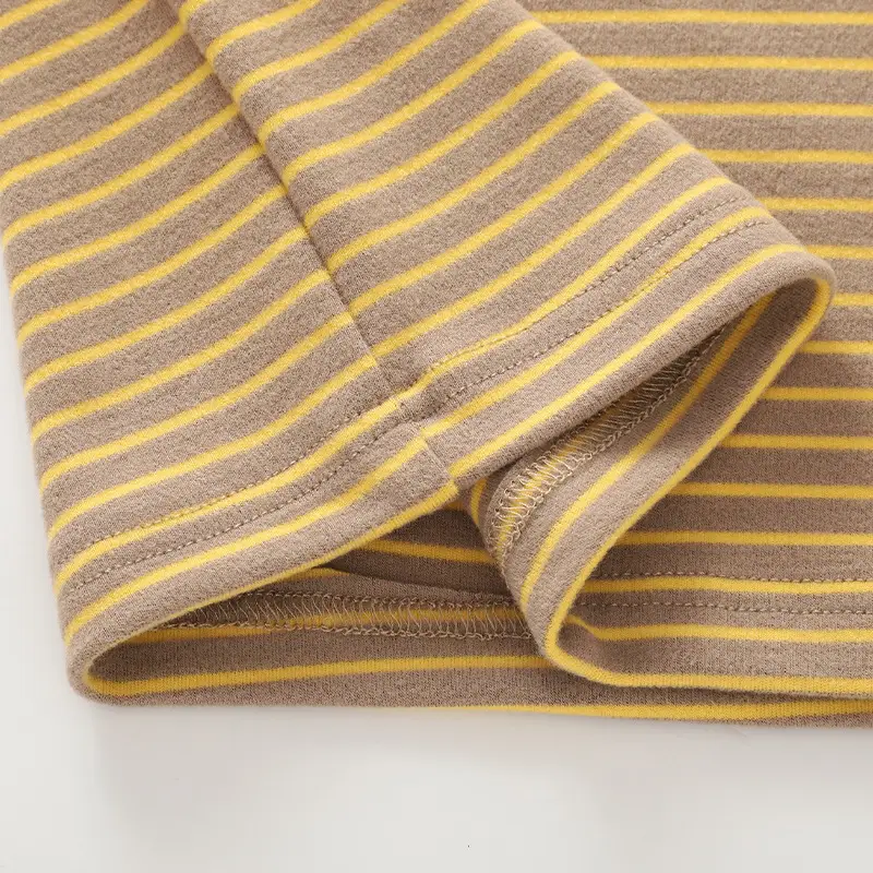 Jingqi Kids T-Shirt Striped Half Turtleneck Baby Boy