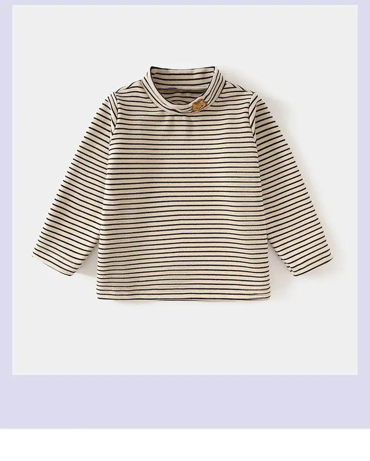 Jingqi Kids T-Shirt Striped Half Turtleneck Baby Boy — feature 9