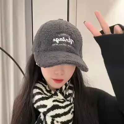 Women Winter Fleece Duckbill Cap Warm Casual - Image 11