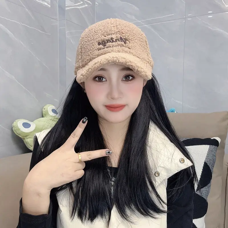 Women Winter Fleece Duckbill Cap Warm Casual - Image 3