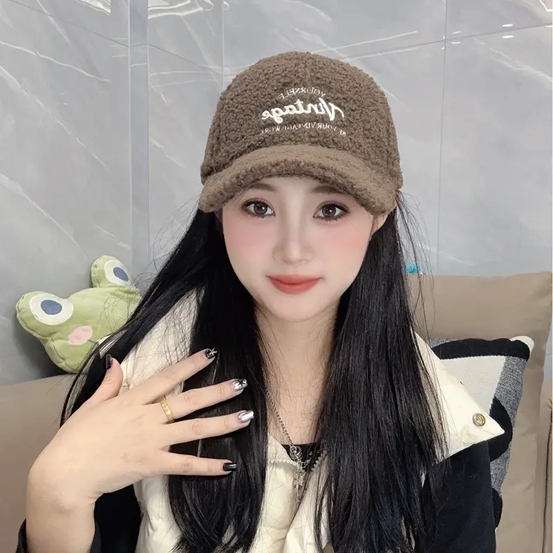 Women Winter Fleece Duckbill Cap Warm Casual - Image 4