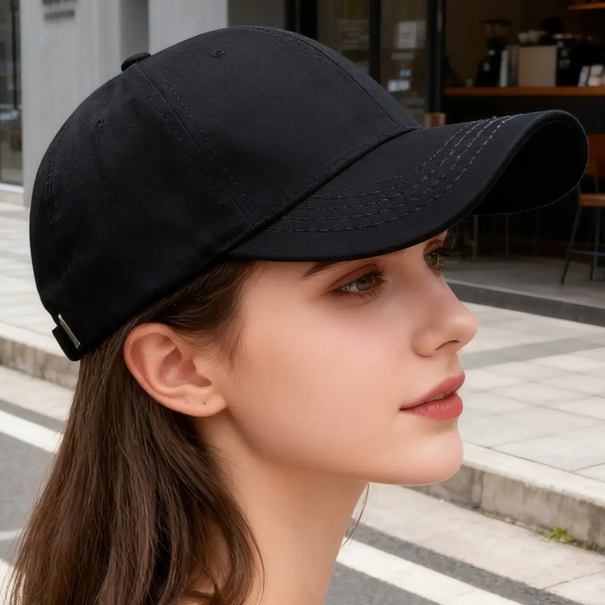 Men Wide-Brimmed Tan Cap Deep Duckbill Design - Image 12
