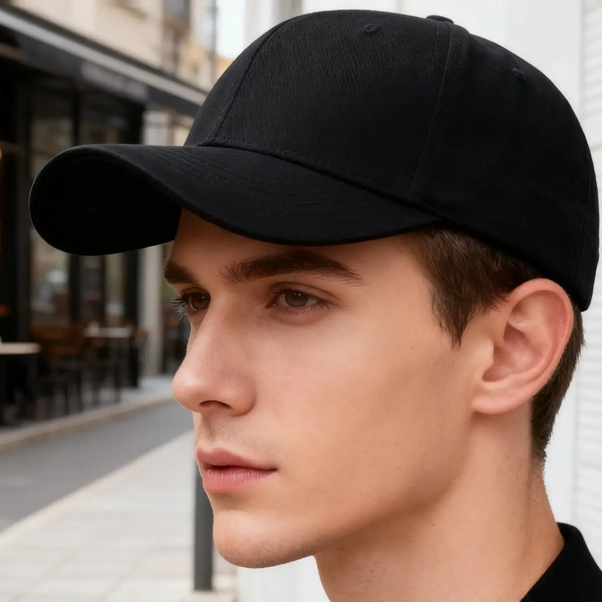 Men Wide-Brimmed Tan Cap Deep Duckbill Design - Image 15