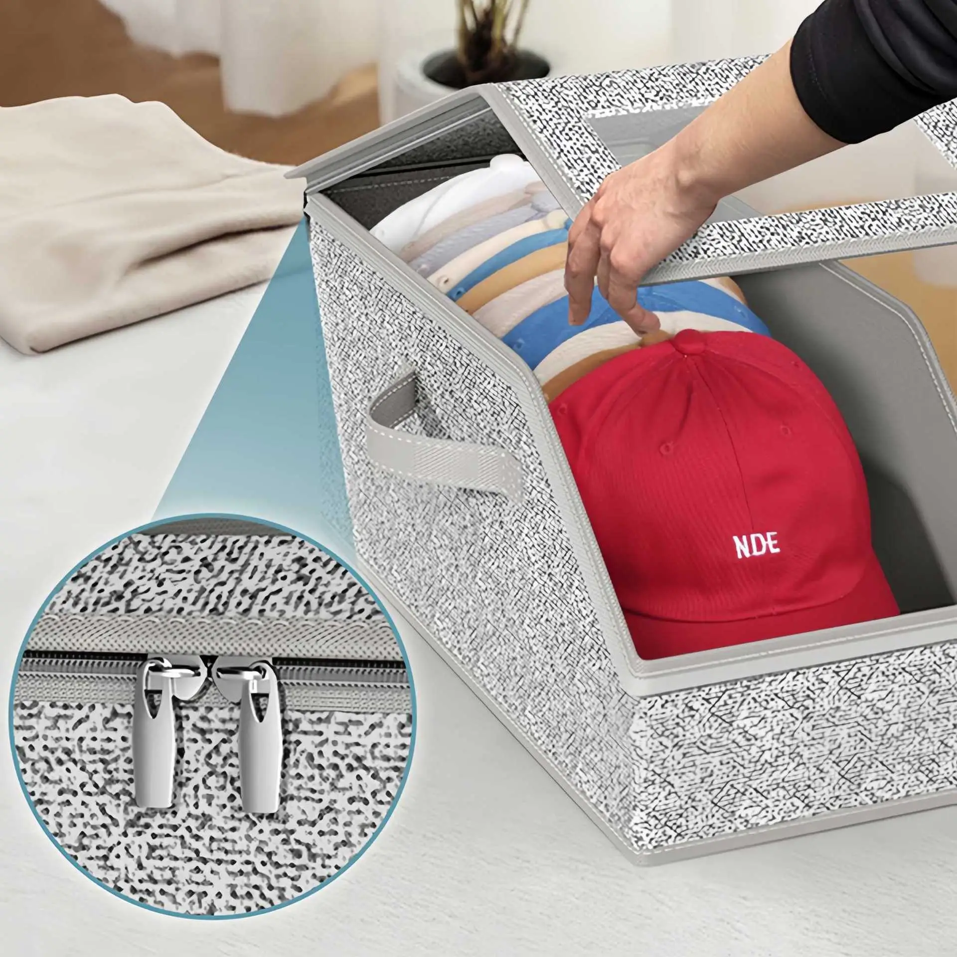 Dustproof Hat Storage Box for Home Use - Image 3